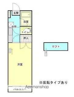 ドエル荒川【203号室】の間取り