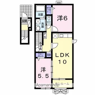 グレンジェルメB【2階】の間取り