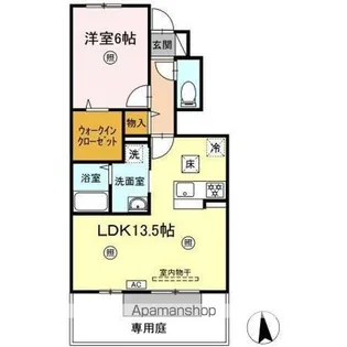 グランツ上薬王寺【1階】の間取り