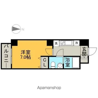 CASA八番館【1階】の間取り