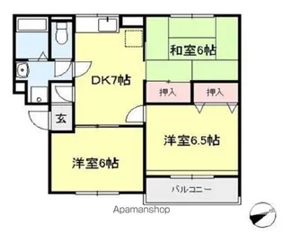 東京都立川市砂川町5丁目【アパート】の間取り