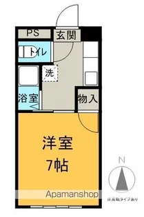 ブライトンササヒラ【106号室】の間取り