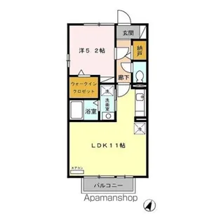 パイン・ウォール【203号室】の間取り