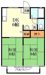 サンシティ幸【102号室】の間取り