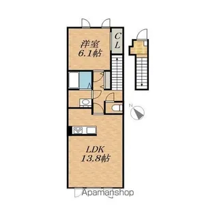 BELL WOOD Ⅱ (ベルウッド)【2階】の間取り