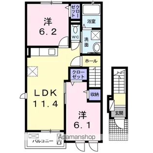 ホワイト・ベル【2階】の間取り