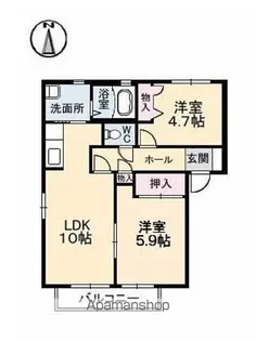 レジデンス古城 A棟【2階】の間取り