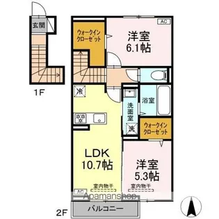 シエンヌ2【2階】の間取り