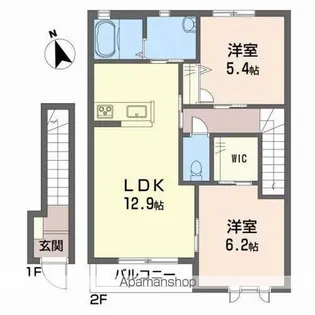 プロスペリテ横河・【2階】の間取り