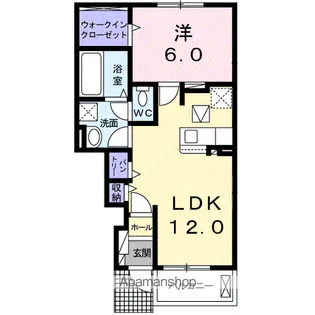 ホルツ タウン B【1階】の間取り