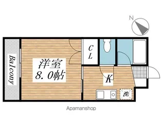 プレアール九工大【1階】の間取り
