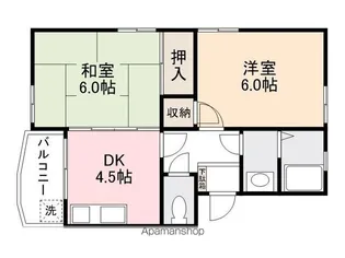 グリーンコーポ【2階】の間取り
