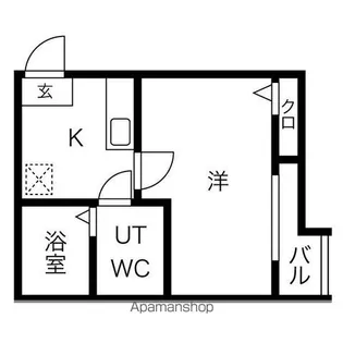パルティール名塚【102号室号室】の間取り