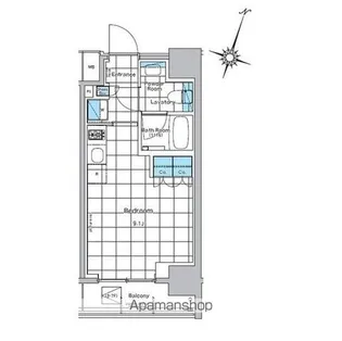 ルフォンプログレ神田プレミア【3階】の間取り