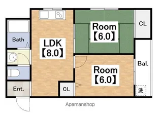 メゾン住吉【2階】の間取り