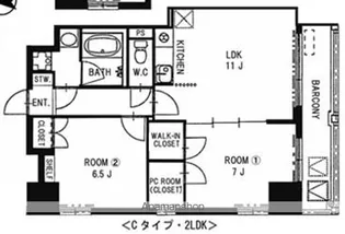 ランドハウス泉【9階】の間取り