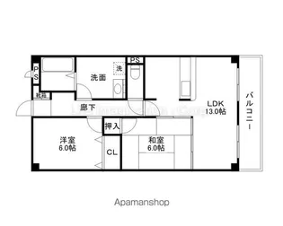 パールグレイス【203号室】の間取り