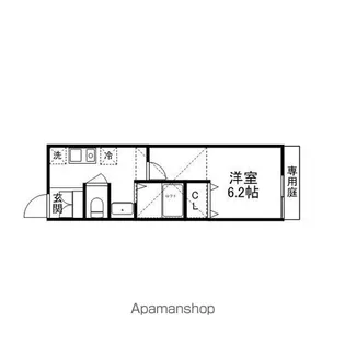 CHERRY TREE【101号室】の間取り