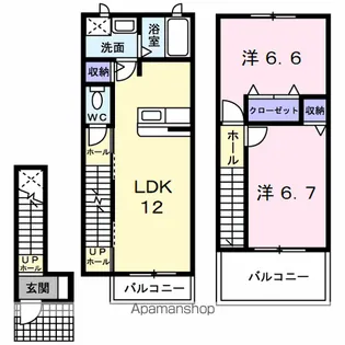 アヴァンツァートヴィレッジⅠ【2階】の間取り