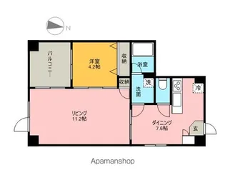 サンガーデン高取【501号室】の間取り