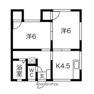 ハイツ山本【2階】の間取り