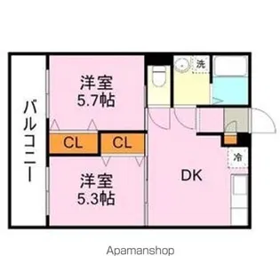 U&D桜ヶ丘【202号室】の間取り
