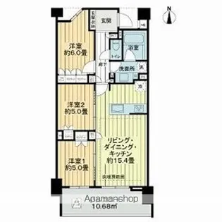 ライオンズ練馬レジデンス【4階】の間取り
