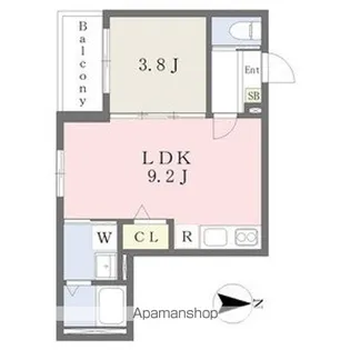 1LDKの間取り画像