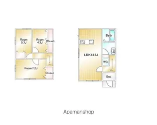 岩手県紫波郡矢巾町大字南矢幅第13地割【アパート】の間取り