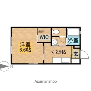 リバティ新白岡A【105号室】の間取り