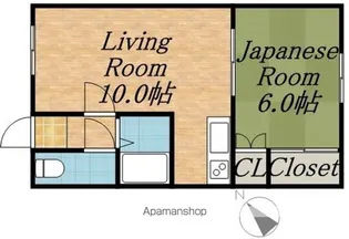 翠明荘【2階】の間取り