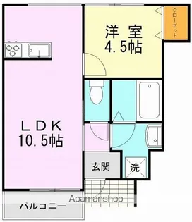 ノブハウス山室【1階】の間取り