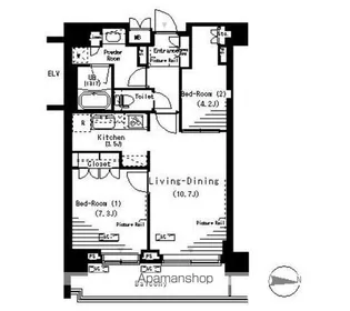 東京都江東区辰巳2丁目【マンション】の間取り