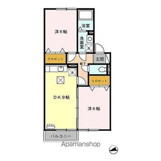 フラッツウィンド AB【1階】の間取り