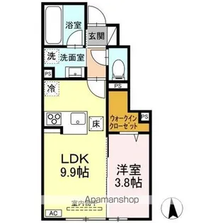 レジデンス翠【1階】の間取り