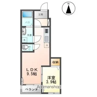 ブロームハウス蛇田駅前【1階】の間取り