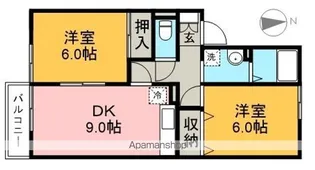 セジュール妙見 B棟【2階】の間取り