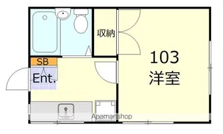 ミナミ山王台ハイツ【1階】の間取り