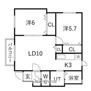 アンジェラスL・A【4階】の間取り