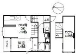 ラフィーナ次郎丸【2階】の間取り