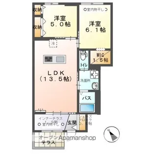 グランリヴィエールⅢ【1階】の間取り
