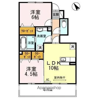 ジュネス向新庄 A棟【1階】の間取り
