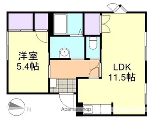 1LDKの間取り画像