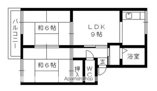 サンライズ庄南【2階】の間取り