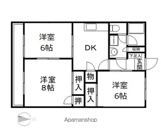 サンハイツ小林【1階】の間取り