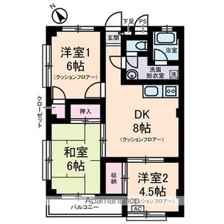 クローバーハイツ【2階】の間取り