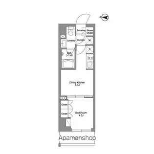 BPRレジデンス東日暮里【5階】の間取り