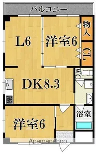 エンズマンション【4階】の間取り