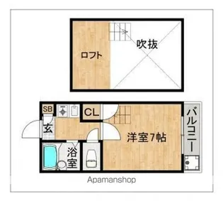 RESTELHANAHATAレステル花畑【102号室号室】の間取り