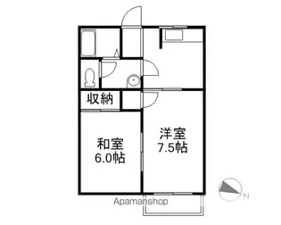 ヒッコリーハイツ【104号室】の間取り